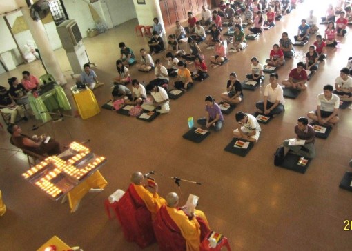 A lot of students participated in the exam puja